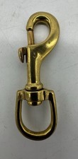3-5/8 Inch Solid Brass Swivel Military Hooks Swivel Eye Clip Naval Anchor Navy picture