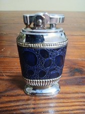 1950’s Vintage  Excello Table Lighter Chrome &Faux Leather Wrap/Never Used. picture