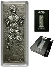2022 Niue $1 Star Wars Han Solo in Carbonite 1oz Silver Coin - 4781 of 5K  BS589 picture