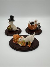 3 Peakdale Sculpture Westie Dogs West Highland Terrier Halloween Thanksgiving picture