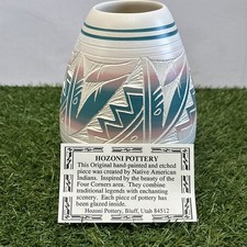 Vintage Hozoni Pottery Native American Indian 5.5