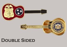 FBI Nashville Field Office Guitar Shaped Challenge Coin  J#25 picture
