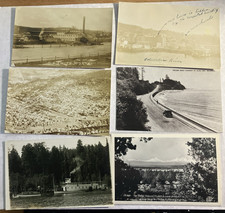 Unique Vintage Oregon 6 Real Photo Postcard Lot RPPC Towns Coast Mountains (1) picture