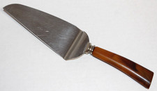 Vintage Pie Cake Knife Server Serrated Edge Bakelite Handle picture