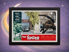 Framed Earth vs the Spider 1958 Sci-Fi Giant Spider Wall Art Print picture