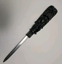 Coco Joe's Black Lava Tiki Letter Opener 8.5