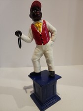 Vintage Cast Iron Hitching Post Horse Jockey 