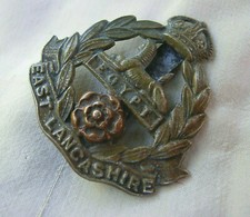 EAST LANCASHIRE CAP BADGE – BI-METAL + ORIGINAL SLIDER   picture
