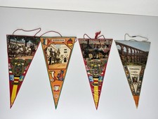 Vintage Travel Pennant Flags Spain Set of 4 Sevilla Cordoba Tarragona picture