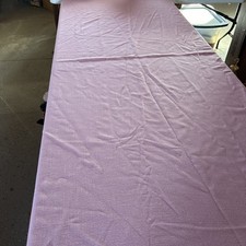 Pink Mauve Rose Oval Linen Tablecloth 100x60” Good Condition picture