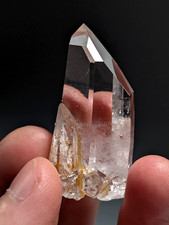 AAA Optical Quartz Crystal Point w/ rainbow, Garland County, Arkansas, USA picture