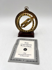 Vintage Franklin Mint Universal Equinoctial Ring Dial Brass Sundial w/ COA picture