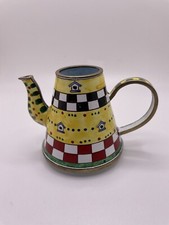 Kelvin Chen Miniature Enamel Teapot Farmhouse #2323 No Lid 2.5x2.5 picture
