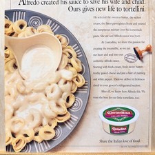 1992 Contadina Alfredo Sauce Tortellini Vintage Print Ad Food Advert Art picture