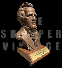 Vintage Andrew Jackson Bust Head Desktop Statue 7.5