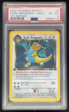 2000 Pokemon Team Rocket First Edition #5/82 Dark Dragonite Holo PSA 6 picture