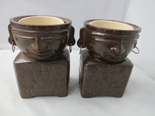 MCM 1950's Rossini Tiki Hibachi Grill Burner Japan Lot of 2 picture