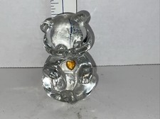 Fenton Birthday BEAR Figurine with Amber Heart 3” (w/sticker) picture