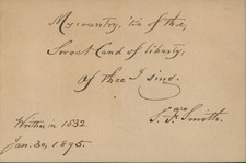 SAMUEL FRANCIS SMITH - AUTOGRAPH POEM SIGNED 01/30/1895 picture