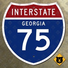 Georgia Interstate 75 Atlanta Macon route highway marker 1957 road sign 12x12 picture