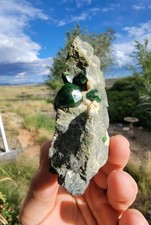 Deep-green Demantoid (Andradite) Garnet Crystals on Matrix - Rare Minerals IRAN picture