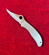 Vintage Mid 90's Spyderco Worker C01  ATS55 Serrated Blade picture