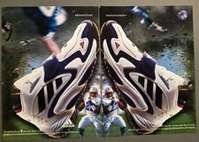 1998 - 2 PG PRINT AD - ADIDAS EQUIPMENT BURST POWER EDDIE GEORGE SHOE AD - NFL picture