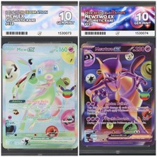 SEQUENTIAL Mew ex 158/128 & Mewtwo ex 157/128 30th Celebration - ACE 10 Gem Mint picture