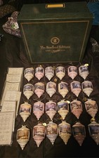 Bradford Editions 2001 Thomas Kinkade Set Of 24 Glass Heirloom Ornaments picture