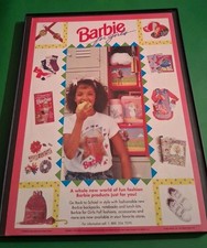Barbie For Girls Accessories Framed Print Ad 8.5x11  1992 picture