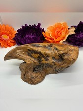 VINTAGE PETRIFIED WOOD PEN HOLDER.  picture
