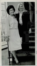 1974 Press Photo Mrs. W. Douglas Poole poses with Miss Miriam Blake at event picture