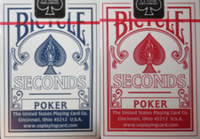 Bicycle Seconds Playing Cards 2 Deck Set - Black Seal - Printed in Ohio - SEALED picture