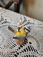 Vtg Goebel Hanging Blue Titmouse Figurine 4” Porcelain West Germany Bird Signed picture