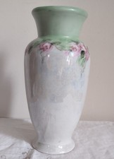 Antique CT Altwasser Hand Painted Porcelain Vase Rose Motif, Signed & Marked 6