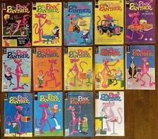 Vintage Pink Panther Comic Lot 14 Gold Key Whitman 1970s Inspector DePatie picture