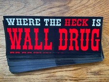 Vintage “WHERE THE HECK IS WALL DRUG” SOUTH DAKOTA BUMPER STICKER picture