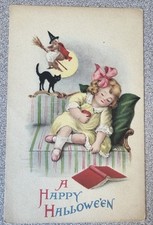 Vintage / Antique 1908-1915 Halloween Greeting Postcard • Wolf & Company picture