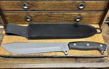 John Greco La Dueña Bush Knife Custom Tactical Original Black Leather Sheath picture