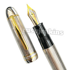[Excellent++] MONTBLANC Meisterstück 149 Fountain Pen Silver Stripe Luxury picture