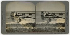YELLOWSTONE STEREOVIEW - West Thumb - Steamer 'Jean D' - Stereo Travel Co c1912 picture