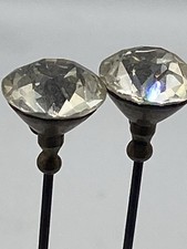 FABULOUS PAIR OF ANTIQUE CRYSTAL  HAT PINS  (432) picture