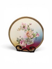 Antique Gold Trim Floral ALTENBURG China Germany Porcelain Cabinet Plate 9 1/2