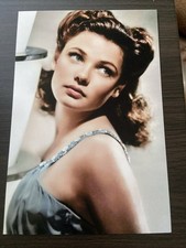 Gene Tierney Young Hollywood Actress  1940’s 4x6” Color Photograph picture