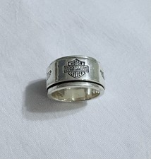 Vintage Harley Davidson Sterling Silver Spinner Ring Size 8 Retail Price $109 picture
