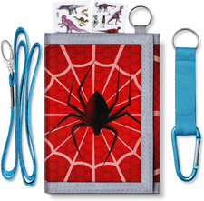 Kids Wallet for Boys Kids 6-8, Spider Wallet for Boys with Zippered Coin Pocket picture