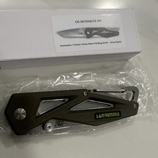 Sanrenmu 7 Series Tanto Point Folding Folder EDC Pocket Knife Gray - New picture