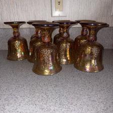 Vintage Indiana Glass Company 9 oz goblets in Harvest Grape Design Set Of 8 picture