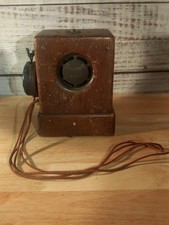 Antique Wooden Dictograph Substation    picture