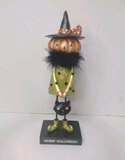 Grasslands Road Merry Halloween Pumpkin Witch Girl Black Cat Figurine 13